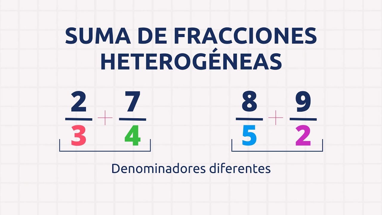 10 Ejemplos De Suma De Fracciones Heterogeneas
